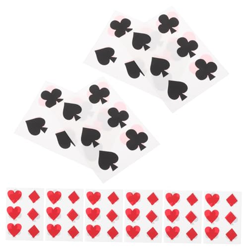 Abaodam 24 Stück Tasse Aufkleber Spielkartenhüllen Aufkleber Für Spielkarten Spielkartenetui Partydekorationen Aus Papierkugeln Spielkartenordner PVC Selbstklebend von Abaodam