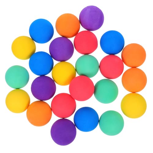 Abaodam 24 Stück Teiliges Bunte Eva Schaumstoffbälle Ungiftige Mini Stress Spielbälle für Jungen Mädchen Kreative Weiche Ballsammlung als Partygeschenk und Schulpreis von Abaodam