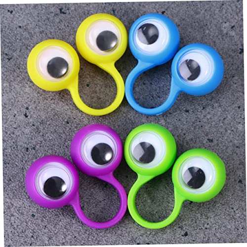 Abaodam 24 Stück Teiliges Finger mit Großen Augen für Bunte Lustige Fingerspiele Kreativität und Eltern Junge Mädchen Bindung Pädagogisches für Mädchen und Jungen Zufällige Farbe von Abaodam