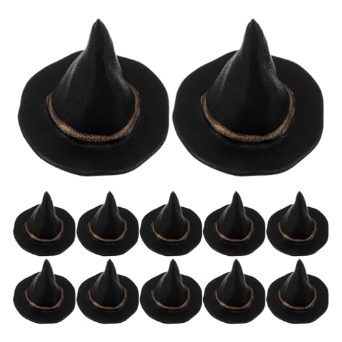 Abaodam 24 Stück Teiliges Mini Hexenhut Leichte Schwarze Mini Hüte für Puppendekor DIY Halloween Bastelzubehör Sichere Haarschmuck und Flaschenverzierung für Puppenhäuser und Abaodam 24 Stück Teiliges Mini Hexenhut Leichte Schwarze Mini Hüte für Puppendekor DIY Halloween Bastelzubehör Sichere Haarschmuck und Flaschenverzierung für Puppenhäuser und von Abaodam