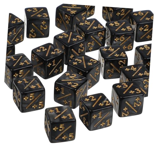 Abaodam 24 Stück Teiliges Tokenwürfel mit Plus Minus Zeichen Langlebige Spielwürfel für Kartenspiele und Brettspiele Ästhetische Würfelspielzeuge für Lernaktivitäten von Abaodam