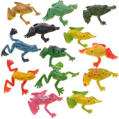 Abaodam 24-teiliges Realistisches Frosch-Modell-Spielzeug Frosch-Dekorationen Für Kinder Pädagogisches Lern- Und Dekoratives Ornament-Set von Abaodam