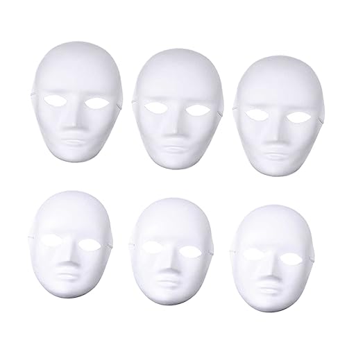 Abaodam 24Stücke DIY Halloween Kostümmasken Weiße Pappmaske zum Bemalen Männer und Frauenmasken für Kostümpartys Maskeraden Karneval und Halloween Veranstaltungen von Abaodam