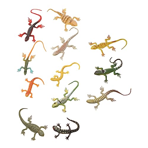 Abaodam 24Stücke Eidechsen Realistische Gecko Figuren für Simulierte Reptilien Spielzeuge für Lernspiele und Partys Zufällige Designs von Abaodam