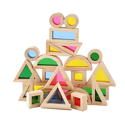 Abaodam 24Stücke Kaleidoskopisches Blockset für Kleinkinder Teile Stapelbare Holzbausteine Formen und Farben für Vorschule und Kindergarten Sicheres Lernspielzeug Abaodam 24Stücke Kaleidoskopisches Blockset für Kleinkinder Teile Stapelbare Holzbausteine Formen und Farben für Vorschule und Kindergarten Sicheres Lernspielzeug von Abaodam