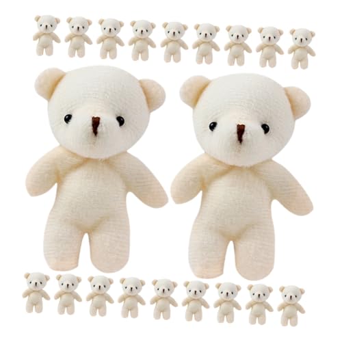 Abaodam 24 Stück Kleiner Plüsch Bären Schlüsselanhänger Süße Bärenpuppen für Dekoration und Weiche Kuscheltiere für Geburtstage und Valentinstag von Abaodam