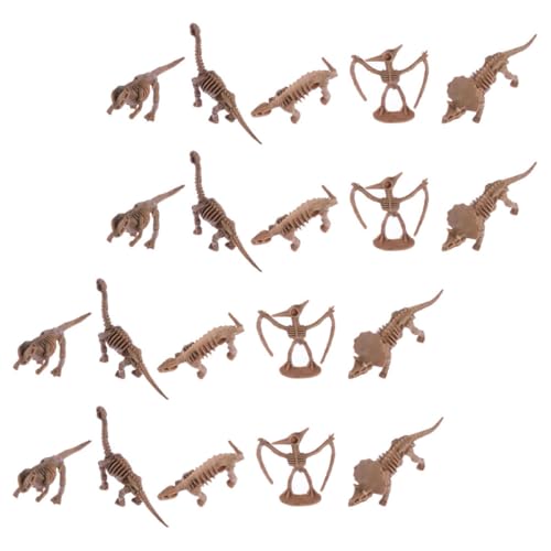 Abaodam 24st Dinosaurier-Modell Dinosaurier-Kugel Für Kleine Dinosaurierfiguren Realistische Dinosaurierkugel Plastik Brown von Abaodam