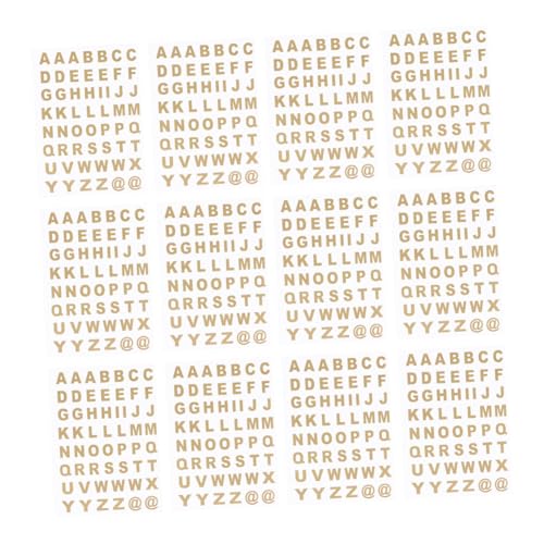 Abaodam 25 Blatt Transparente Selbstklebende Alphabet Sticker mit Hot Stamping Goldene Buchstaben Aufkleber für Scrapbook Notizbuch Papierbasteln Wiederablösbar Geeignet für Glatte Abaodam 25 Blatt Transparente Selbstklebende Alphabet Sticker mit Hot Stamping Goldene Buchstaben Aufkleber für Scrapbook Notizbuch Papierbasteln Wiederablösbar Geeignet für Glatte von Abaodam