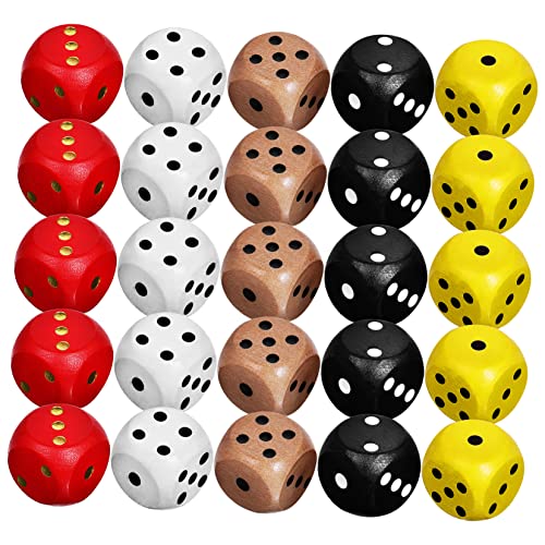 Abaodam 25 Stück 6 Farbiges Sieb Jumbo-würfel Würfel Quadratisch Tischspiele 6-seitig Würfelspiel Grüne Würfel Q-Less-wortwürfel Lustige Würfel Standard-spielwürfel Farbige Würfel Holz Abaodam 25 Stück 6 Farbiges Sieb Jumbo-würfel Würfel Quadratisch Tischspiele 6-seitig Würfelspiel Grüne Würfel Q-Less-wortwürfel Lustige Würfel Standard-spielwürfel Farbige Würfel Holz von Abaodam