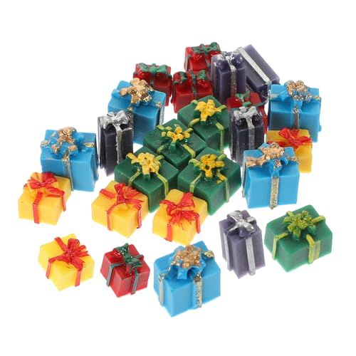 Abaodam 25 Stück Teiliges Miniatur Weihnachtsornamente Bunte Resin Boxen für Puppenhaus und Weihnachtsdekoration für Bastelprojekte und Festliche Anlässe Abaodam 25 Stück Teiliges Miniatur Weihnachtsornamente Bunte Resin Boxen für Puppenhaus und Weihnachtsdekoration für Bastelprojekte und Festliche Anlässe von Abaodam