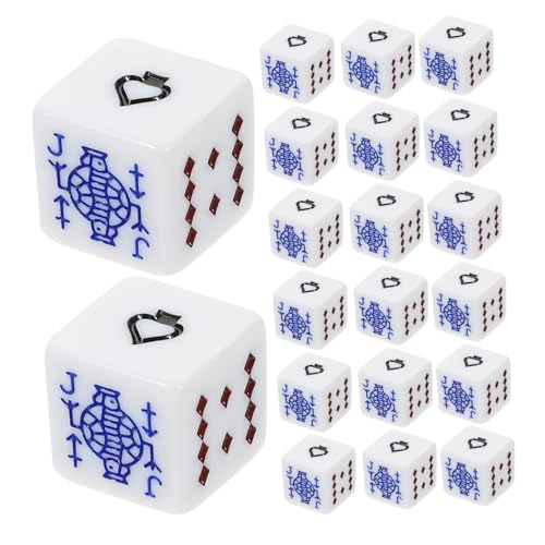 Abaodam 25 Stück Teiliges Poker Würfel Set Standardgröße Weiße Sechsseitige Würfel für Brettspiel Zubehör Kartenspiele Party Spielwürfel Abaodam 25 Stück Teiliges Poker Würfel Set Standardgröße Weiße Sechsseitige Würfel für Brettspiel Zubehör Kartenspiele Party Spielwürfel von Abaodam