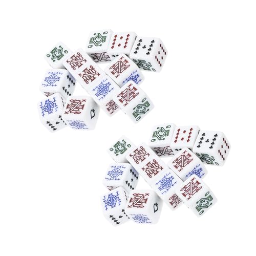 Abaodam 25 Stück Teiliges Pokerwürfel-Set Acrylwürfel Standardgröße Weiße Würfel für Kartenspiele Familienparty und Spielzubehör Abaodam 25 Stück Teiliges Pokerwürfel-Set Acrylwürfel Standardgröße Weiße Würfel für Kartenspiele Familienparty und Spielzubehör von Abaodam