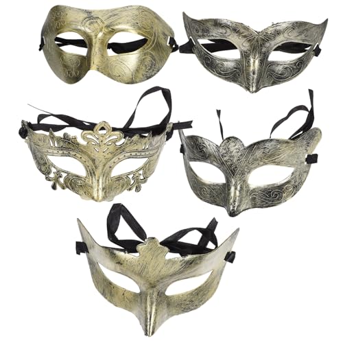 Abaodam 25St Halloween-Masken-Party-Requisiten Foto-Requisiten Vintage Maskerade-Masken halloween masken Tiara Kleider Gesichtsdekore Cosplay-Masken Erwachsener schmücken von Abaodam