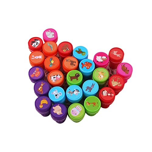 Abaodam 26st Lustige Stampfer Spielzeuge Plastikstempel Briefmarken Spielzeug Selbstfärbende Stempel Plastik Spielzeug Stempel Mini-Spielzeug Goodie-Bag-füller Für Geschenktasche Kind Tier von Abaodam