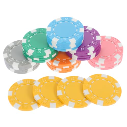 Abaodam 28 Stück Teiliges Poker Chips aus Praktischem Material Spielchips für Poker Belohnungsspiel Lernspiel Zählen Sortieren für Jugendliche und Glücksspielfans von Abaodam
