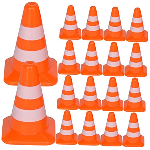 Abaodam 28 Stück Teiliges Verkehrskegel aus Robustem Kindersicheres Sandtisch Zubehör und Lernspielzeug für Verkehrszeichen für Kreative Spiel und Lernaktivitäten im Innen und von Abaodam