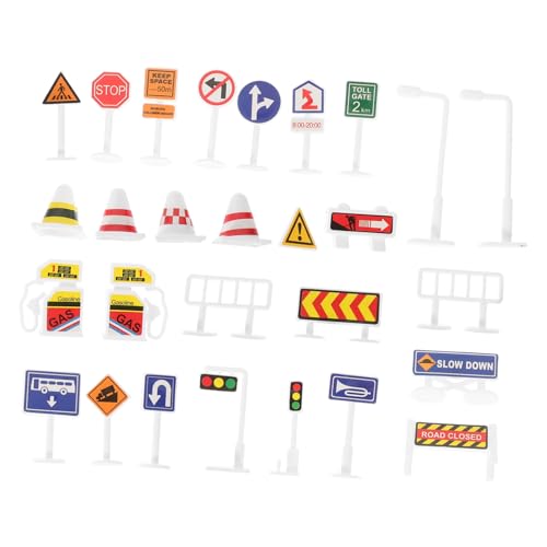 Abaodam 28 Stück Teiliges Verkehrszeichen Set für Realistische Straßenverkehrszeichen für Kreative Rollenspiele Verkehrserziehung und Geburtstagsfeiern Abaodam 28 Stück Teiliges Verkehrszeichen Set für Realistische Straßenverkehrszeichen für Kreative Rollenspiele Verkehrserziehung und Geburtstagsfeiern von Abaodam
