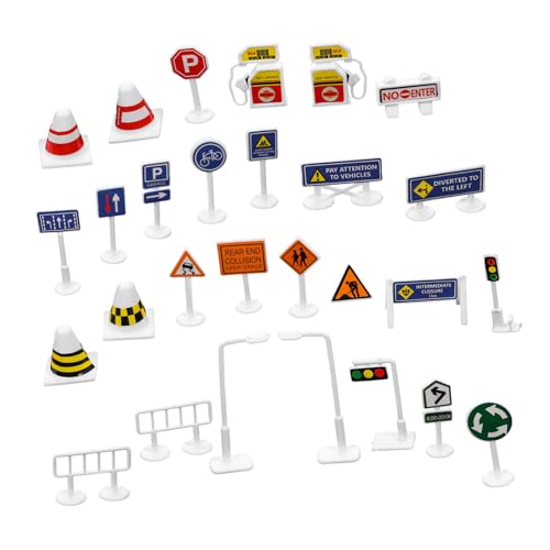 Abaodam 28 Stück Teiliges Verkehrszeichen Spielset für Bunte Miniatur Straßenschilder aus Sicher und Realistisch Pädagogisches DIY Verkehrsspielzeug Verkehrssicherheit und Kreativität Abaodam 28 Stück Teiliges Verkehrszeichen Spielset für Bunte Miniatur Straßenschilder aus Sicher und Realistisch Pädagogisches DIY Verkehrsspielzeug Verkehrssicherheit und Kreativität von Abaodam