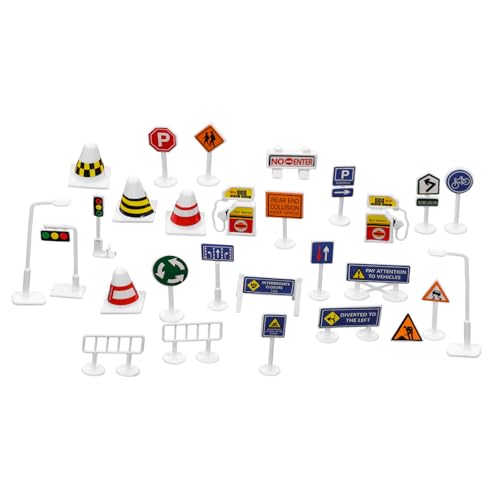 Abaodam 28 Stück Teiliges Verkehrszeichen Spielset mit Ampel Realistischen Farben Pädagogischem DIY Verkehrsmodell Geeignet für Vorschule Sandtischspiel und Lernspiele im Innen und Abaodam 28 Stück Teiliges Verkehrszeichen Spielset mit Ampel Realistischen Farben Pädagogischem DIY Verkehrsmodell Geeignet für Vorschule Sandtischspiel und Lernspiele im Innen und von Abaodam