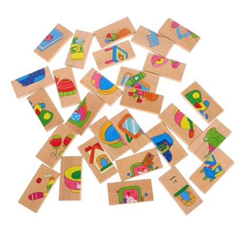 Abaodam Montessori-inspiriertes Kinder-Set – 28-teiliges Holzbaustein-Set – Interaktives Spielzeug Für Kleinkinder – Entwicklung Motorischer Fähigkeiten von Abaodam