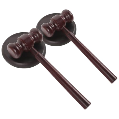Abaodam 2er-Set Mini-richterhammer-Spielzeug Hammerblock-Set Holzhammer Für Kinder Gerechtigkeitskostüm-zubehör Pädagogisches Werkzeug von Abaodam