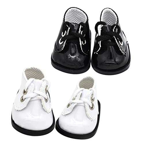 Abaodam 2Paare Handgefertigte Puppenschuhe aus Leder Miniaturschuhe für Puppen und Zubehör für Kreatives und Puppendekoration Abaodam 2Paare Handgefertigte Puppenschuhe aus Leder Miniaturschuhe für Puppen und Zubehör für Kreatives und Puppendekoration von Abaodam