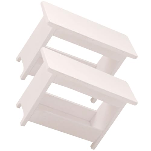 Abaodam Puppenhaus Miniatur Schreibtisch Set 2 Stücke Mini Schreibtisch Modelle in Weiß Für Maßstab 112 Decor von Abaodam