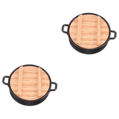 Abaodam 2St Mandarinententopf Küchenzubehör für Kochgeschirr pädagogischer Minikocher Miniatur-Kochgeschirr Dekorative Simulationstöpfe Reiskocher Mini Miniforce-Spielzeuge Zier-Minikocher von Abaodam