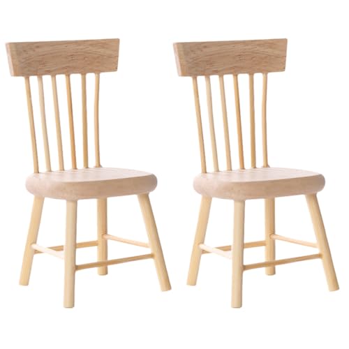 Abaodam 2stücke Miniatur Holz Stuhl Modell Figur Tiny Möbel Spielzeug Feengarten Dekoration Abaodam 2stücke Miniatur Holz Stuhl Modell Figur Tiny Möbel Spielzeug Feengarten Dekoration von Abaodam