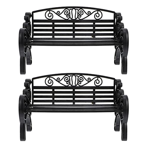 Abaodam 2St Mini-Stuhl im Freien Miniatur hühner gieskanne kinderspielzeug Cute Decor kinderknallzeug Verzierungen für Parkbänke Puppenhausmöbel-Bankzubehör Plastik Black Abaodam 2St Mini-Stuhl im Freien Miniatur hühner gieskanne kinderspielzeug Cute Decor kinderknallzeug Verzierungen für Parkbänke Puppenhausmöbel-Bankzubehör Plastik Black von Abaodam