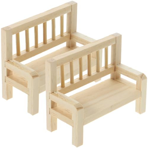 Abaodam Puppenhaus Für Kleinkinder – 2-teiliges Mini-bankmodell Mit Natürlichem Texturdesign von Abaodam