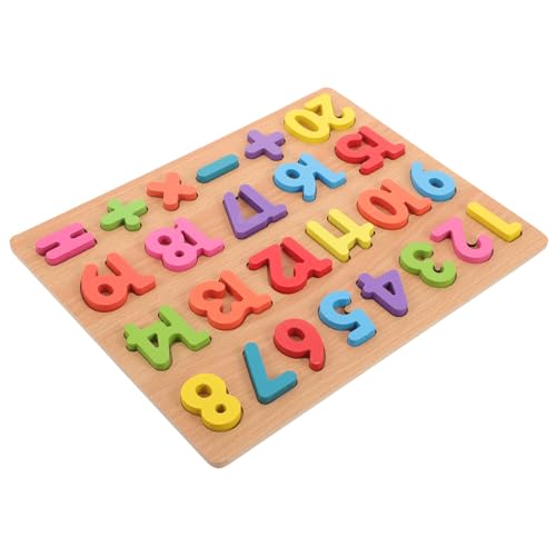 Abaodam 2St Puzzlebrett aus Holz mit 1-20 Zahlen Kinder Puzzle rätselbuch Kinder Bausteine Spielzeuge Lernspielzeug Puzzletafel mit 1-20 Zahlen Buchstabe Blöcke Brett greifen Hölzern von Abaodam