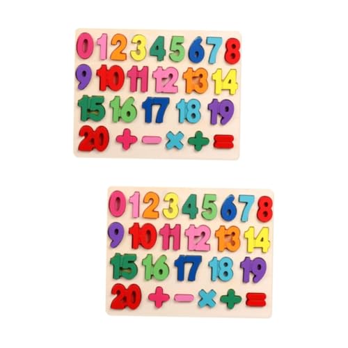 Abaodam 2St Rätsel für Kinder rätselbuch Kinder kinderpuzzle kinderknallzeug pädagogisches Spielzeug Children Toys Zahlenrätsel Puzzles für Kleinkinder 3 Jahre hölzern Tafel Bambus von Abaodam