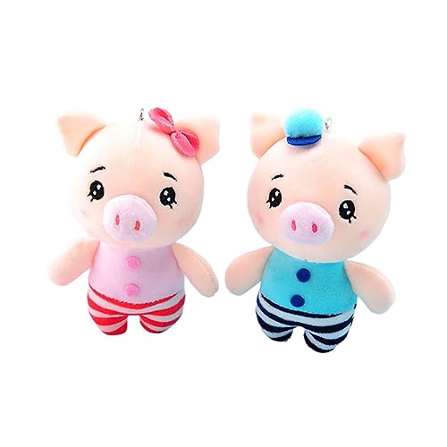 Abaodam 2St Schweinchen Puppe kinderzimmerdeko Room Decoration Tieranhänger Geschenkideen Plush Toy Plüsch zum Aufhängen Schlüsselanhänger Kinderpuppenspielzeug PP Baumwolle von Abaodam