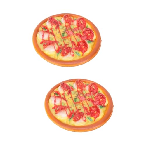 Abaodam 2St Spielzeug Toys simulierte Pizza Simulationspizza gefälschtes Essen Modelle Restaurant-Display-Requisite Requisite für gefälschte Lebensmittel Miniatur Zubehör einstellen von Abaodam