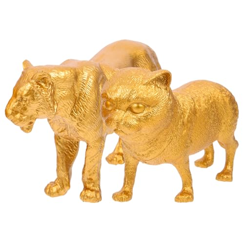 Abaodam 2St Tierornamente aus Gold Netz Mini-Nutztier Mini- Panzer Goldtiere basteln für kinderspielzeug Simulationstiermodell Cartoon-Tiere-Modelle Plastik von Abaodam
