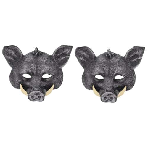 Abaodam 2St Wildschwein Maske Schweinekostüm Halloween-Kostüm-Cosplay Fest the hallow halloween mitgebsel Maskerade-Maske Maske für die Party Cosplay-Requisiten Pu schmücken Zubehör bilden von Abaodam