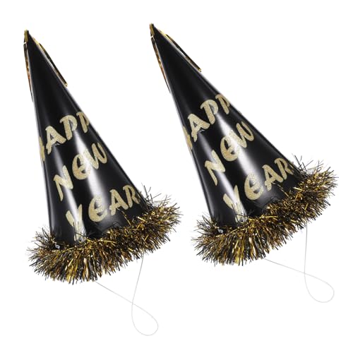 Abaodam Festliche Neujahrshüte 2 Stück Partykappen Aus Papierkegel Mit Luftschlangen Für Versammlungen Im Jahr 2024 Abaodam Festliche Neujahrshüte 2 Stück Partykappen Aus Papierkegel Mit Luftschlangen Für Versammlungen Im Jahr 2024 von Abaodam