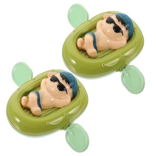 Abaodam 2Stücke Badespielzeug Boot Design Lustige Schwimmspielzeuge für Pool und Badewanne Cartoon Form Sicheres Kunststoffmaterial von Abaodam