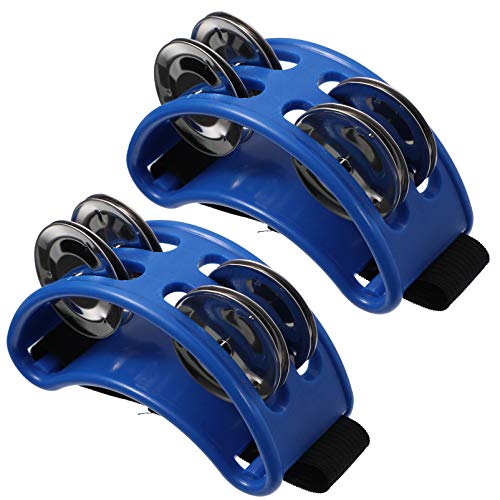 Abaodam 2Stücke Fuß Tamburin Percussion Musikinstrument mit Glöckchen für Akustische Sets und Jam Sessions Strapazierfähiger mit Elastischem Nylonriemen Abaodam 2Stücke Fuß Tamburin Percussion Musikinstrument mit Glöckchen für Akustische Sets und Jam Sessions Strapazierfähiger mit Elastischem Nylonriemen von Abaodam
