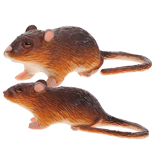 Abaodam 2Stücke Gefälschte Ratten Tiermodell Für Realistische Mäuse Für Partys Halloween Streichspielzeug Lernspielzeug Tierkognition Und Kreativen von Abaodam