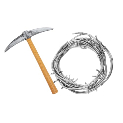Abaodam 2Stücke Halloween Simulationskette aus Kunststoff Realistischer Stacheldraht für Gruselige Kostümpartys Leicht und Wiederverwendbar Halloween Requisite von Abaodam