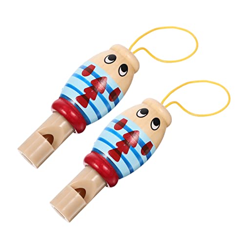 Abaodam 2Stücke Holzspielzeug Kinderpfeifen Pädagogisches Kleinkindspielzeug Mit Lanyard Und Cartoon Design Für Musikförderung Und Gehörtraining Ab Jahr von Abaodam