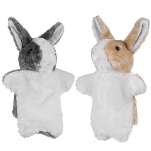 Abaodam 2Stücke Kaninchen Handpuppe Interaktives für Geschichtenerzählen und Eltern Interaktion Zufällige Farben Hochwertiges Plüschmaterial für Zuhause Abaodam 2Stücke Kaninchen Handpuppe Interaktives für Geschichtenerzählen und Eltern Interaktion Zufällige Farben Hochwertiges Plüschmaterial für Zuhause von Abaodam