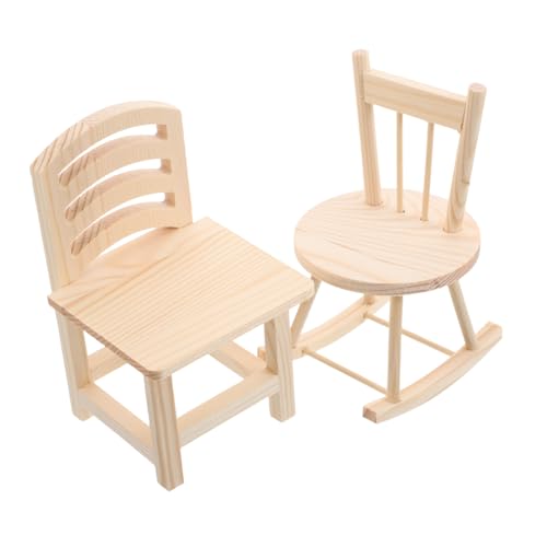 Abaodam 2Stücke Mini Holzschaukelstuhl DIY Kit für Puppenhaus Möbel Kreative Bastelaktivität für Zuhause und Klassenzimmer Fördert Feinmotorik und Kreativität Abaodam 2Stücke Mini Holzschaukelstuhl DIY Kit für Puppenhaus Möbel Kreative Bastelaktivität für Zuhause und Klassenzimmer Fördert Feinmotorik und Kreativität von Abaodam