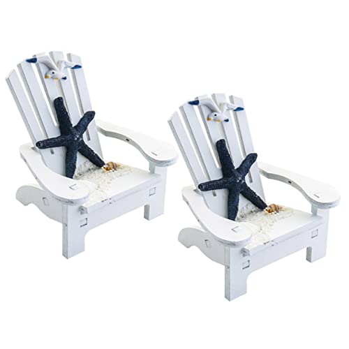 Abaodam 2Stücke Mini Strandstühle Deko für Mediterrane Holzstühle Puppenhausmöbel Hausbedarf Kreative Ornamente Stilvolle Mini Deko für Wohnzimmer und Garten Abaodam 2Stücke Mini Strandstühle Deko für Mediterrane Holzstühle Puppenhausmöbel Hausbedarf Kreative Ornamente Stilvolle Mini Deko für Wohnzimmer und Garten von Abaodam
