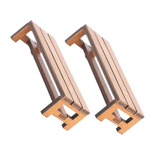 Abaodam Miniatur Holzbank 2 Stück für Puppenhaus Realistisches Möbelstück Miniaturmöbel für Dekoration Holz Passend für Kleiner Hauszubehör Abaodam Miniatur Holzbank 2 Stück für Puppenhaus Realistisches Möbelstück Miniaturmöbel für Dekoration Holz Passend für Kleiner Hauszubehör von Abaodam