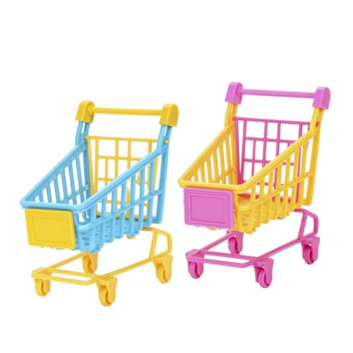 Abaodam 2Stücke PVC Simulationswagen Mini Einkaufswagen für Puppenlagerregal Zufällige Farben Fördert Rollenspiele und Kreativität für Kleine Hände Abaodam 2Stücke PVC Simulationswagen Mini Einkaufswagen für Puppenlagerregal Zufällige Farben Fördert Rollenspiele und Kreativität für Kleine Hände von Abaodam