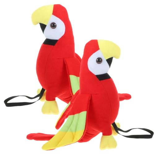 Abaodam 2Stücke Plüsch Papagei für Schulter Kawaii Vogel Kostüm Zubehör für Piratenparty Leicht und Sicher Perfektes von Abaodam