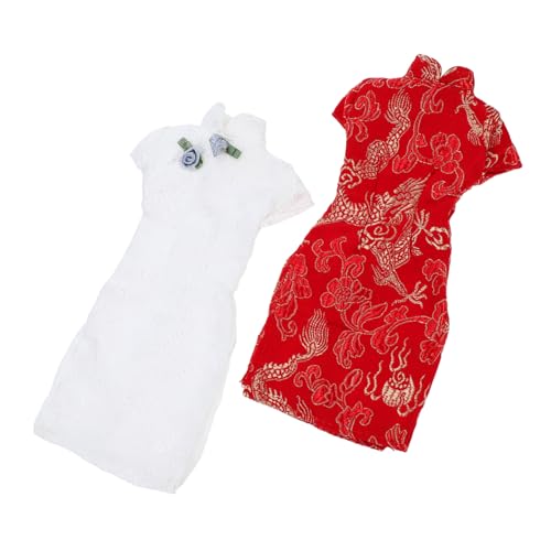 Abaodam 2Stücke Puppenkleidung Cheongsam Kleid für Puppen Austauschbare Kostüme und Zubehör für Puppenliebhaber Fördert Kreativität und Spielspaß Abaodam 2Stücke Puppenkleidung Cheongsam Kleid für Puppen Austauschbare Kostüme und Zubehör für Puppenliebhaber Fördert Kreativität und Spielspaß von Abaodam